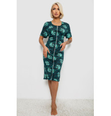 Халат жіночий на блискавці з принтом, колір зелений, 257R1030