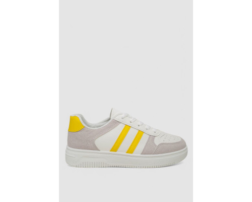 Кеди жіночі, колір біло-жовтий, 248R147