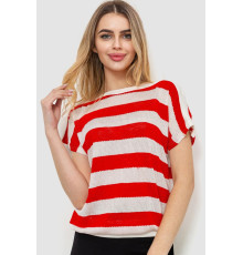 Кофта жіноча в смужку, колір червоно-білий, 244R0262