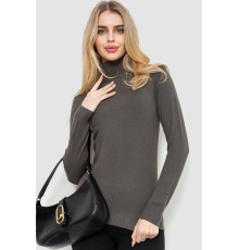 Гольф жіночий однотонний, колір темно-сірий, 244RA01