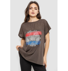 Футболка женская с принтом, цвет хаки, 244RW532