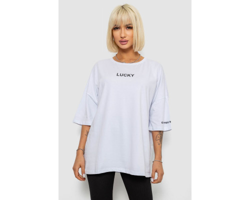 Футболка жіноча з принтом, колір білий, 244R2019