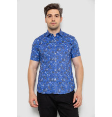 Сорочка чоловіча з принтом, колір електрик, 214R6917-10 Сорочка чоловіча з принтом, колір електрик, 214R6917-10