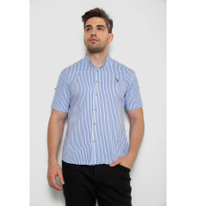 Рубашка мужская в полоску, цвет бело-синий, 214R835