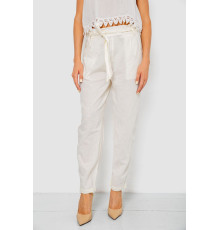 Брюки женские летние на манжете, цвет молочный, 244R350