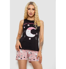 Пижама женская с принтом, цвет черный, 243R24514 Пижама женская с принтом, цвет черный, 243R24514