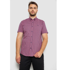 Сорочка чоловіча в клітинку, колір рожевий, 214R4564-2 Сорочка чоловіча в клітинку, колір рожевий, 214R4564-2