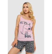 Піжама жіноча з принтом, колір рожевий, 243R9637 Піжама жіноча з принтом, колір рожевий, 243R9637