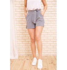 Жіночі шорти в смужку з пояском, колір Синій, 172R008