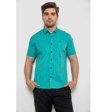 Рубашка мужская в клетку, цвет бирюзовый, 214R4564-5