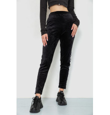 Спорт штаны женские велюровые, цвет черный, 244R5576