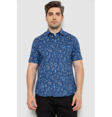 Сорочка чоловіча з принтом, колір джинс, 214R6917-91