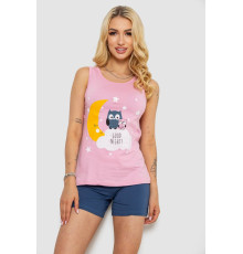 Пижама женская с принтом, цвет розовый, 243R24238 Пижама женская с принтом, цвет розовый, 243R24238