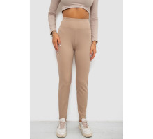 Лосины в рубчик на флисе, цвет бежевый, 244R1709