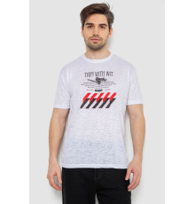 Футболка мужская с принтом, цвет белый, 244R6020