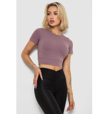 Футболка - топ женская в рубчик, цвет сливовый, 238R58210