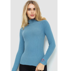 Гольф жіночий в рубчик, колір джинс, 204R051