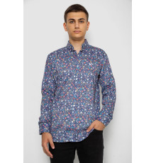 Сорочка чоловіча з принтом, колір синій, 214R2699
