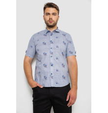 Сорочка чоловіча з принтом, колір синій, 214R6917-88