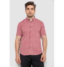Рубашка мужская в клетку, цвет красный, 214R832