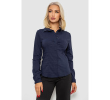 Блуза класична, колір синій, 230R08-2