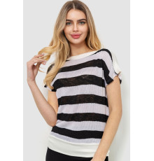 Кофта женская в полоску, цвет черно-белый, 244R0262