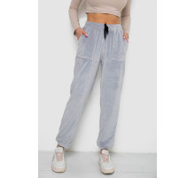 Штани жіночі велюрові, колір сірий, 238R58168