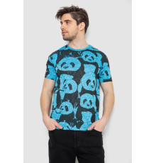 Футболка мужская с принтом, цвет голубой, 244R6034