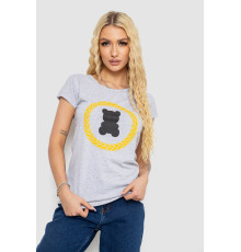 Футболка женская с принтом, цвет серый, 244R2216