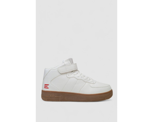 Кроссовки мужские зимние на меху, цвет бело-коричневый, 248RCX630