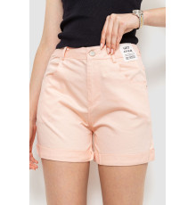 Шорты женские стрейчевые, цвет светло-персиковый, 214R653