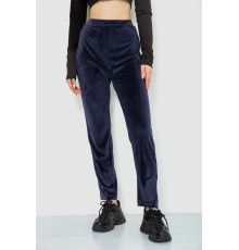 Спорт штаны женские велюровые, цвет темно-синий, 244R5576