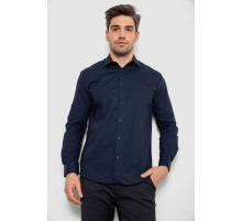 Рубашка мужская, цвет темно-синий, 214R7186