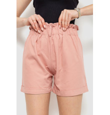 Шорти жіночі класичні з манжетом, колір пудровий, 214R833 Шорти жіночі класичні з манжетом, колір пудровий, 214R833