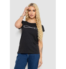 Футболка женская с принтом, цвет черный, 244R2207