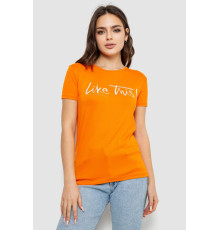 Футболка женская с принтом, цвет оранжевый, 244R501