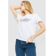 Футболка женская с принтом, цвет белый, 221R3006