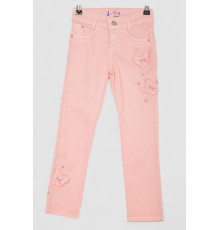 Джинси для дівчаток, колір персиковий, 247R10017