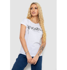 Футболка женская с принтом, цвет белый, 244R2212