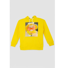 Худі дитячий на флісі з принтом, колір жовтий, 102R1525