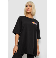 Футболка жіноча з принтом, колір чорний, 244R1031-5