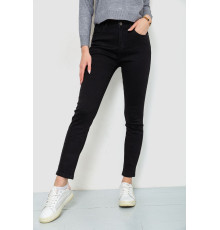 Джинсы женские однотонные, цвет черный, 244R2056