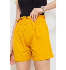 Шорты женские классические с манжетом, цвет горчичный, 214R833 Шорты женские классические с манжетом, цвет горчичный, 214R833