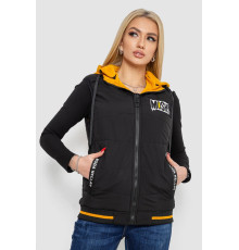 Жилет жіночий двосторонній, колір чорно-гірчичний, 244R20166