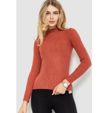 Водолазка женская трикотажная, цвет темно-коралловый, 204R035