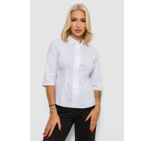Блуза класична, колір білий, 230R08-1