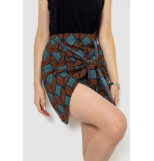 Юбка с принтом, цвет коричнево-зеленый, 244R202