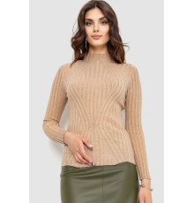 Гольф женский однотонный, цвет бежевый, 204R038