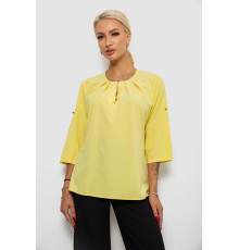 Блуза однотонная, цвет желтый, 230R1121-1