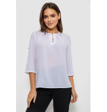 Блуза однотонная, цвет белый, 230R1121-8